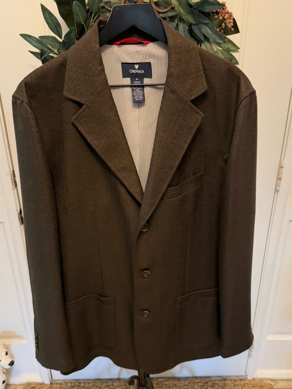 NWOT Blue Label Cremieux Brown Subtle Herringbone Blazer Sport Coat Jacket M